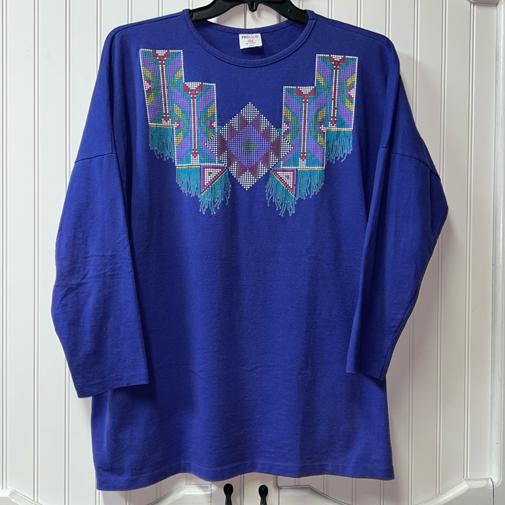 90s Native American Western Shirt L Vintage Navajo Aztec